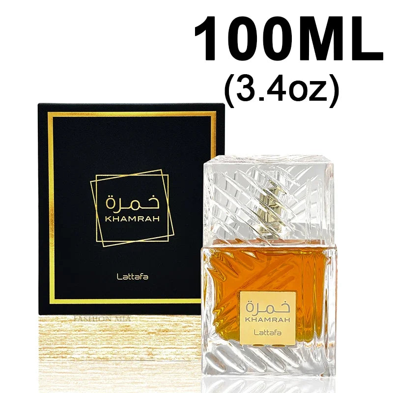 Original 100ml Khamrah Men's Cologne Lattafa Perfume Gift Box High Quality Arabian Women's Spray Perfumes Long-lasting Fragrance